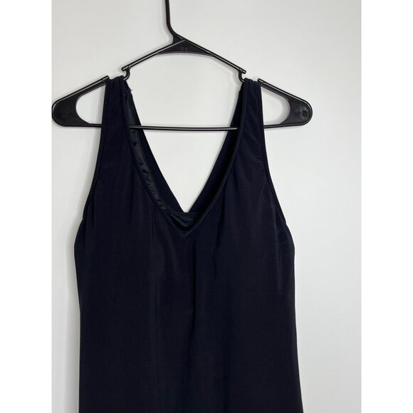 MagicSuit Solids Black Tankini Underwire Draped Back Flowy Thick Strap Size 12‎ - Picture 2 of 8